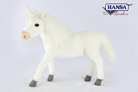 Мягкая игрушка - Единорог белый, 30 см. 